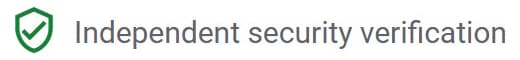 Independent security verfication